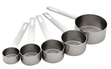 MIU Stainless-Steel 5-Piece Measuring Cup Set