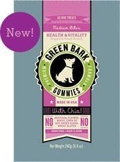 Green Bark Gummies Health & Vitality for Dogs, Medium Bites (Pack of 2) 240 Gr. Ea.