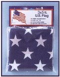 001145R 3X5 POL/COT US FLAG