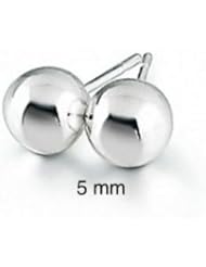 Bling Jewelry Sterling Silver Bead Ball Stud Earrings 5mm