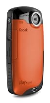 Kodak Zx3 PlaySport Full HD Camcorder (5 Megapixel, 5,1 cm  (2 Zoll) Display, 4-fach digitaler Zoom, SD/SDHC-Kartenslot, HDMI, bis zu 3 m wasserdicht) orange