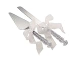 Personalized Lead Crystal Paris Wedding Cake Knife and Server Set with Free Engraving & Shipping