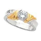 14K Two-Tone Gold Diamond Engagement Ring - 0.25 Ct. or 0.50 Ct.