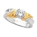 14K Two-Tone Gold Diamond Engagement Ring - 0.25 Ct. or 0.50 Ct.
