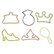 Shaped Rubber Bands Bracelets 12Pack Princess Shapes Scented Glow In The Dark