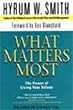 What Matters Most: The Power of Living Your Values
