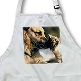Cats and Dogs - BLACK Full Length Apron With Pockets 22w X 30l