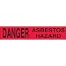 Accuform Signs MPT05 Plastic Barricade/Perimeter Tape, Legend "DANGER ASBESTOS HAZARD", 3" Width x 1000' Length x 3 mil Thickness, Black On Red