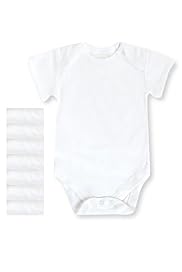 7 Pack - Pure Cotton Short Sleeve Bodysuits