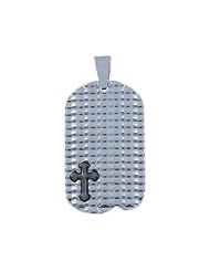 CHRISTIAN CATHOLIC STAINLESS STEEL CRUCIFIX HOLY CROSS SILVER ARMY DOG TAG