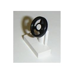 Lego Building Accessories White Console with Black Steering Wheel, Bulk