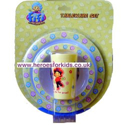 Childrens Toyshop  Third Party New : Fifi & The Flowertots Dinner Plate, Bowl & Tumbler
