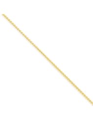 1.1mm, 14 Karat Yellow Gold, Spiga Chain - 24 inch
