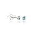 Sterling Silver .925 Genuine Blue Topaz Stone 3mm Small Prong Round Stud Earrings