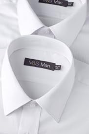 2 Pack Easycare Plain and Satin Striped Shirts