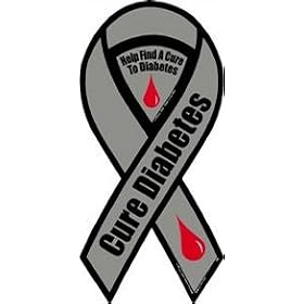 Cure Diabetes Awareness Ribbon Magnet