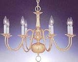 Hookah Eight Candle Polished Brass Chandelier