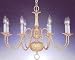 Hookah Eight Candle Polished Brass Chandelier