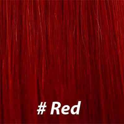 Vivid Hair 25 Strands Straight Micro Ring Links Locks Beads Keratin Stick Head I Tip Bonded Human Hair Extensions Fire Red Color (0.75g Per Strand)