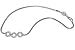 14K White Gold 10 Snake Anklet Bracelet, Set with Three Open Circle Stations, Enhanced with Pave Set Diamonds.