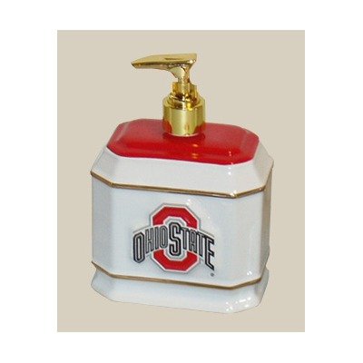 Belle View 9510 Ohio State Buckeyes Ceramic Liquid Soap Dispenser