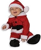 Santa Claus (Fleece with Belt) Romper Newborn Christmas Costume Size 0-9 months