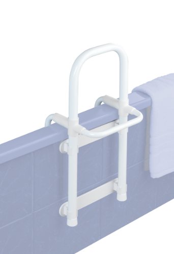 Wenko 8110100 Badewannen-Einstiegshilfe Secura - belastbar bis 120 kg, 23 x 24.5 x 52.5 cm, wei&szlig;