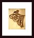 1935 Male Nude Shot Of William Ritter, Art Poster by Hoch Hollywood Collection, with Wood Frame, poster size: 8" x 10"