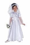 Forum Novelties Little Bride Wedding Belle Child Costume Dress and Veil, Medium