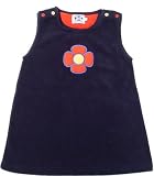 Flower fleece dress in Navy