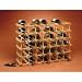 Wine Rack - Expanable 40 Bottle (Oak w/ Black Pins) (21.5"h x 29.5"w x 11"d)