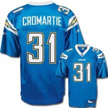Reebok San Diego Chargers Antonio Cromartie Replica Alternate Jersey Medium