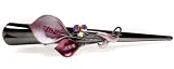 Pink Passion Flower Crystal Alligator Clip