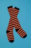 Black/Orange Striped Socks Halloween Accessory