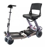 Luggie Travel Scooter, Color Champagne With Case in Champagne and Comes with Free Armrests