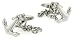 Rhodium plated anchor and chain cufflinks with presentation box
