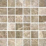 Florida Tile Pietra Art Tumbled Marble Emperador Light 12 x 12 Mesh Mounted Mosaic Tile