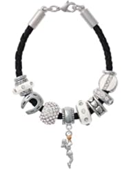 Basketball Player - Girl on a White Love & Luck Beaded Bracelet [Jewelry]