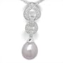 14K white gold Agatha Freshwater cultured pearl pendant