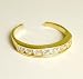 14k Channel-set Cubic Zirconia CZ Eternity Toe Ring
