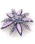 Purple Swarovski Crystal & Enamel Brooch
