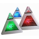 from JSG Accessories JSG 7 Colours LED Pyramid Digital Alarm Clock with Thermometer Model JSG Accessories