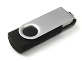 Produkt-Bild: 8GB Drehgelenk USB 2.0 High Speed gl&auml;nzender USB-Stick (8GB, Schwarz)