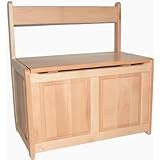 Beechwood Toy Chest / Bench - Mahogany