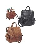 Leather Three-way Backpack