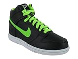 Nike Kids's NIKE DUNK HIGH ND (PS) BASKETBALL SHOES 11.5 (BLACK/ELECTRIC GREEN/WHITE)