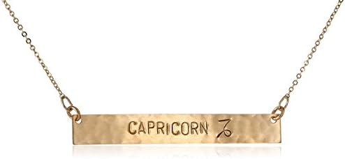 Nashelle Capricorn Zodiac Bar Necklace