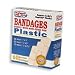 Bandages Plastic Adhesive Bandages, Assorted Sizes - 60 ea