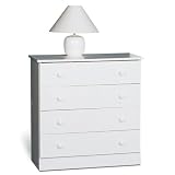 Edenvale Bedroom 4-Drawer Chest Color - White with White Knobs