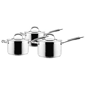 Prestige Progrip Cookware Saucepan Set, 3 Piece